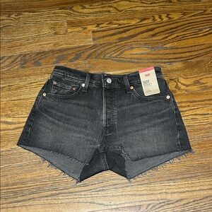 Levi's Women's Dark Gray/Black Jean Shorts
